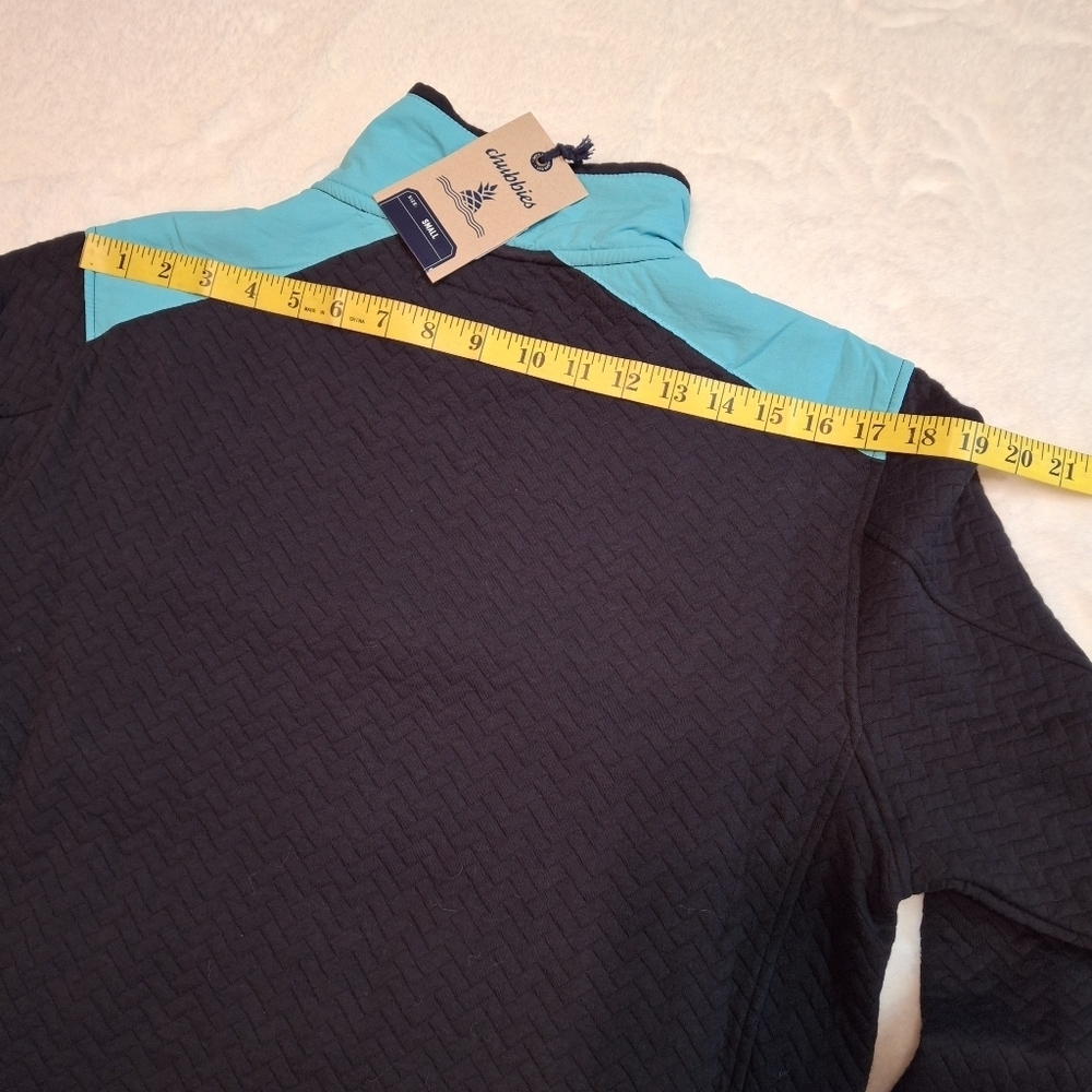 Chubbies The Brightside Black Quilted Quarter Zip Pullover Men Size Small - Picture 12 of 16